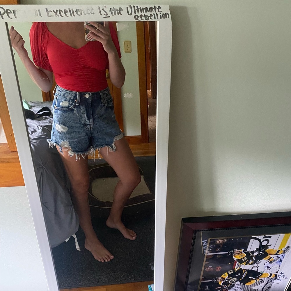 Distress Jean Shorts